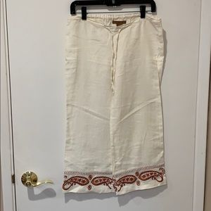 NWOT Arden B Wide Leg Linen Culottes